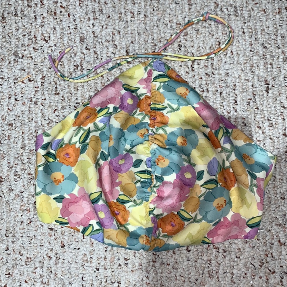 Zara Floral Halter Tube Top